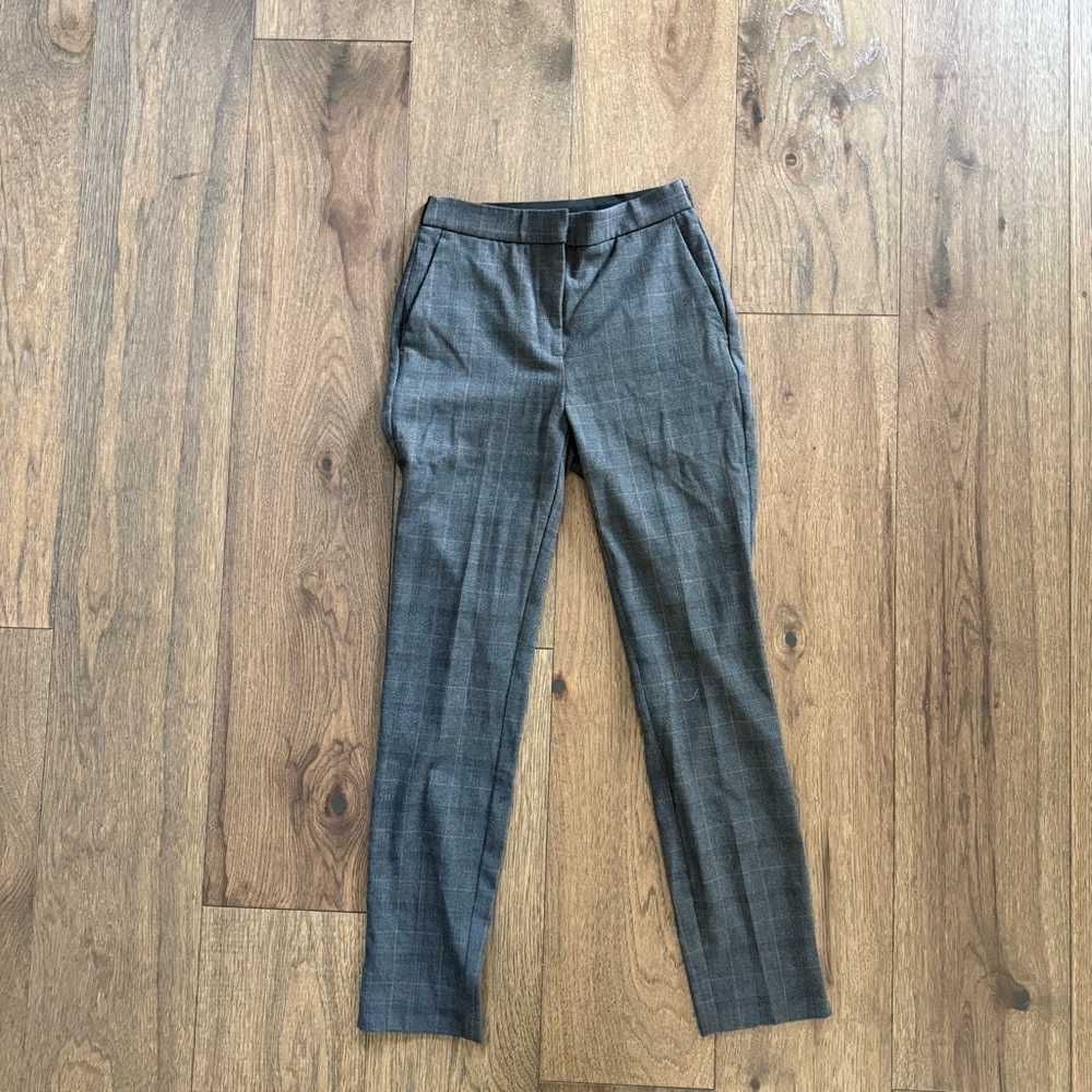 Women's Gray Plaid Pants Grey Redis Lines Size XS